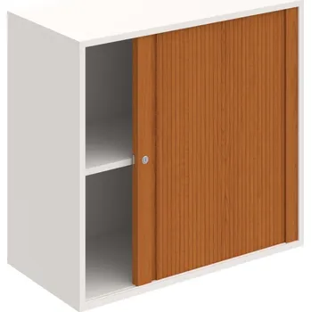 Policová skříň DZ 2 80 03 P – Skříň polic rolet pravá 74 × 80 cm - Bílá , Třešeň