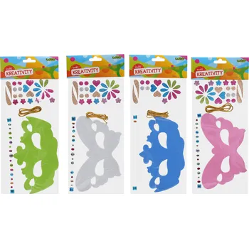 kreativní sada Kreativní set maska 14x36 cm s provázkem a ozdobami