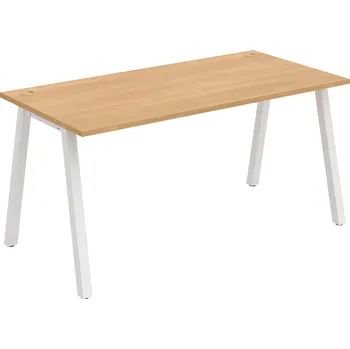 Psací stůl US A 1600 – Stůl pracovní délky 160 cm - Dub , Bílý kov