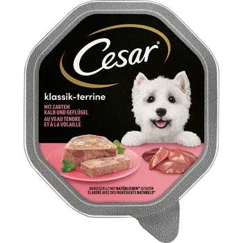 Krmivo pro psa 28x150g Megapack Cesar mistička - terrine s telecím a drůbežím