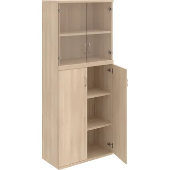 Policová skříň S 5 80 11 – Skříň policová dvéřová 192 × 80 cm - Akát , Akát , USN – Hobis