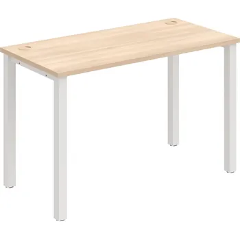 Psací stůl UE 1200 – Stůl pracovní délky 120 cm, hl. 60 cm - Akát , Bílý kov