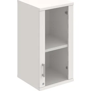 Policová skříň SZ 2 40 02 P H – Skříň policová dvéřová 76,8 × 40 cm - Bílá , Bílá , USH – hranatá