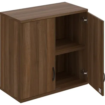 Policová skříň SZ 2 80 01 H – Skříň policová dvéřová 76,8 × 80 cm - Ořech , Ořech , UCO – černá