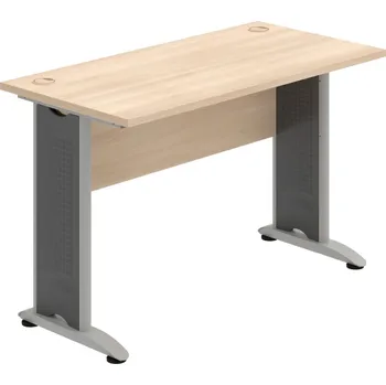 Psací stůl CE 1200 – Stůl pracovní rovný 120 cm, hl. 60 cm - Akát , Akát , Šedý kov