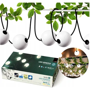 Dekorativní svítidlo Světelný řetěz Kobi 774 cm do sítě černý