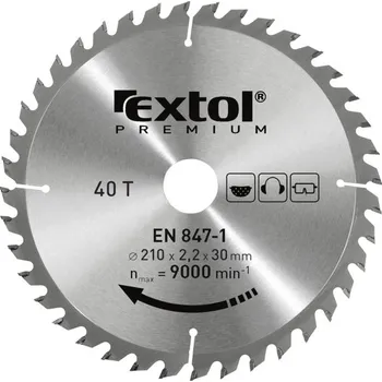 Pilový kotouč EXTOL PREMIUM Kotouč pilový s SK plátky, 250x2,2x30mm, 60T, šířka SK plátků 3,2mm, SK, 8803242
