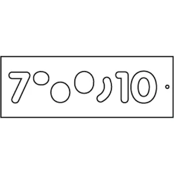 Frézovací šablona na číslice, vel.57mm, 7-10