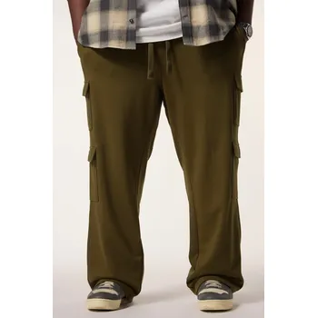 STHUGE, Plus size Teplákové cargo kalhoty STHUGE, Baggy střih, elastický pas, cargo kapsy, do 8XL pro plnoštíhlé nadměrná velikost, 836913644-1460, zelený, XXL, Plus size oblečení, Oblečení pro vysoké muže, Nadměrné velikosti, Oblečení pro plnoštíhlé.