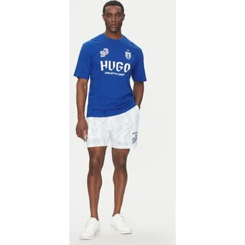 Pánské tričko HUGO T-Shirt Nebulop 50541252 Modrá Regular Fit M