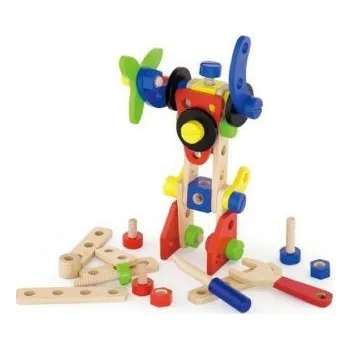 ostatní stavebnice Dřevěná konstrukční stavebnice pro děti Viga 48 dílů