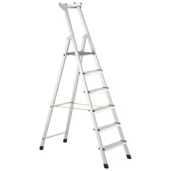 Žebřík ZARGES XL step S nýtovaný stojací žebřík, eloxovaný, kód 41223