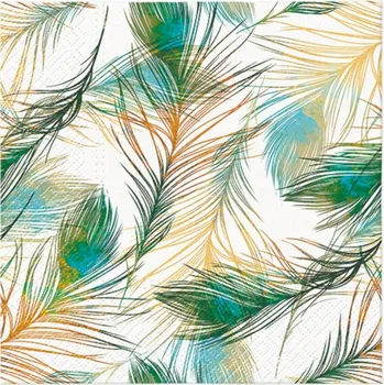 Papírový ubrousek Ubrousky PAW Dekor L (20ks) Feather composition