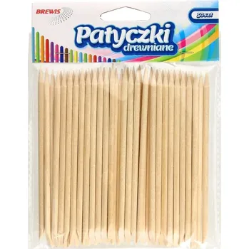 Jednorázové nádobí Brewis Dřívka natur oboustranná 11,4 cm 50 ks