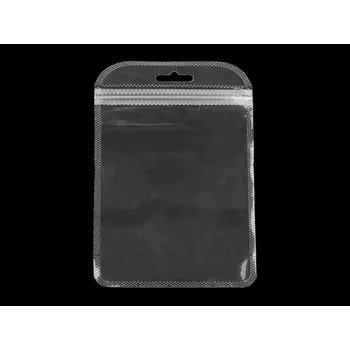 Uzavíratelný sáček se závěsem 11x17 cm, barva transparent