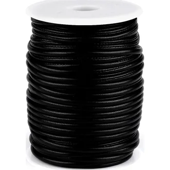 Šňůra z eko kůže s duší Ø2,5 a 3 mm, barva 4 (Ø2,5 mm) černá