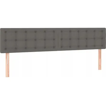Čelo postele šedé, umělá kůže, 180x78 cm