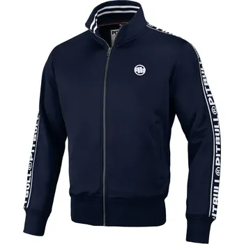 Oblečení a móda PitBull West Coast Pánska mikina Tape Logo Terry - modrá L