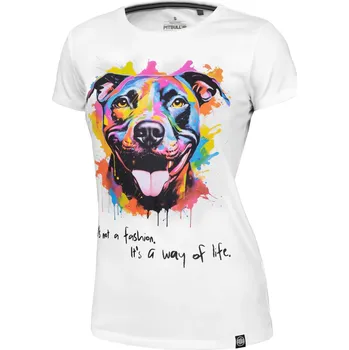 Dámské oblečení PitBull West Coast Dámské triko Watercolor - bílé XS