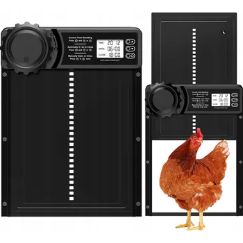 Elektrická Klapka Automatická Dvířka Do Kurníku S Časovačem Stop IPX6