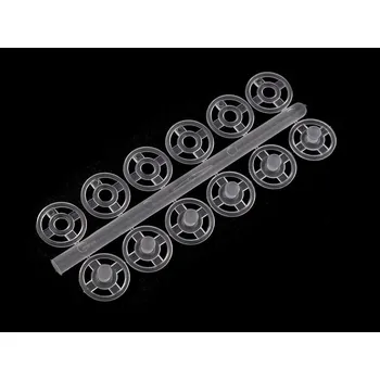 Plastové patentky / stiskací knoflíky Ø7-15 mm, barva 7 mm transparent