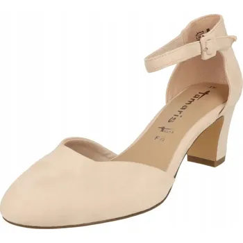 Dámské lodičky Lodičky na podpatku Tamaris s páskem, matně béžové, vel 42