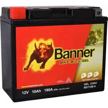 Motobaterie Motobaterie Banner Bike Bull GEL 51001, BGT12B-4 (YT12B-BS), 12V - 10Ah