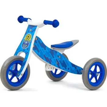 Odrážedlo Dětské multifunkční odrážedlo 2v1 Milly Mally Cool Blue Army