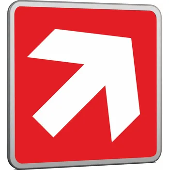 Velkoplošné cedule - Směrová šipka k PO zařízení (nahoru, dolů) lisovaný plech 500x500 mm