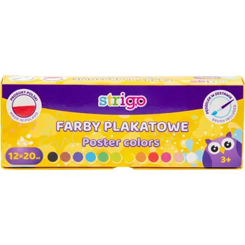Vodová barva Temperové barvy STRIGO 12 x 20ml
