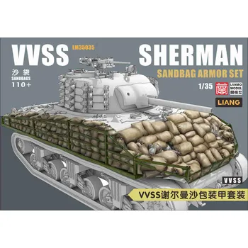 Plastikový model LANMO Model 1/35 Sherman VVSS Sandbag armor set