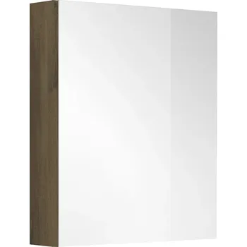 Zrcadlo EBS Zrcadlová Skříňka Kuba (Galerka) Jednodveřová 60x70 cm, Bílá / Dub Kronberg / Dub Halifax, Kód KUBAG60D barva dřeva: Halifax