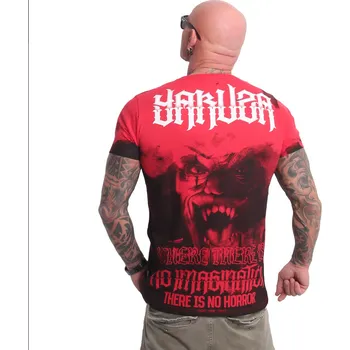 Pánské tričko Yakuza Pánské tričko Horror Allover - červené M