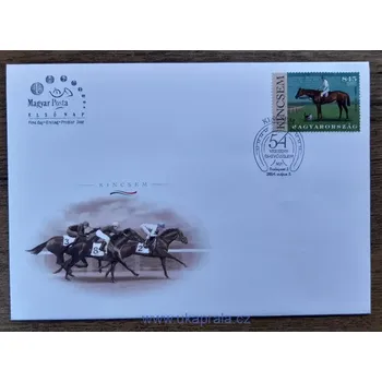 Sběratelství MAĎARSKO FDC dostihy, kůň, kočka, R. 2024