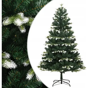 Vánoční stromek Umělý vánoční stromek 240 cm, zelený/bílý, skládací