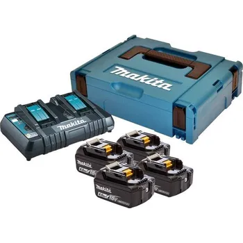 Elektrické nířadí MAKITA 197503-4 sada akumulátorů BL1840B a nabíječka DC18RD a systainer