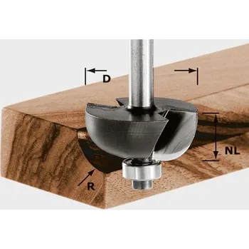 Fréza FESTOOL Vydutá fréza HW S8 D38,1/R12,7 KL