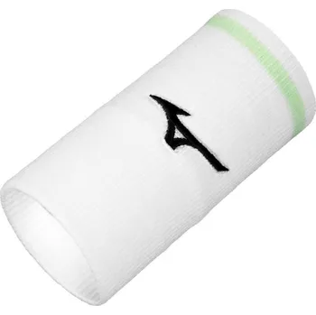 Potítko Potítka Mizuno Wristband Long With Line White/Neo Mint