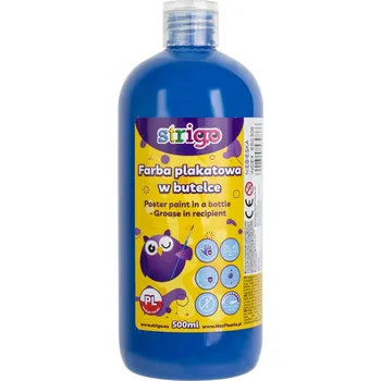 Výtvárné potřeby Temperová barva STRIGO 500 ml - modrá tmavá