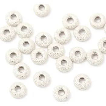 Materiál na výrobu šperku EU Korálek rondelka diamantová 3mm Ag925 rhodium