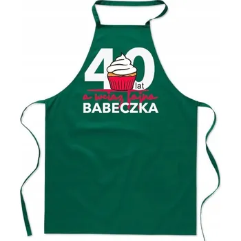 Kuchyňská zástěra KUCHYŇSKÁ ZÁSTĚRA zelená NAROZENINY 40 let CUPCAKE dámská dárek FA_466_z