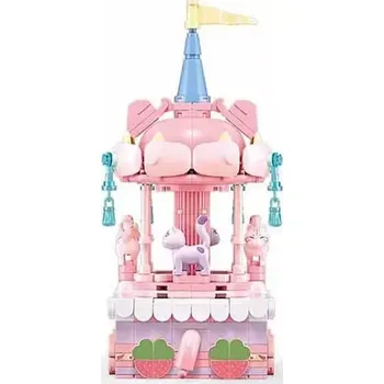 Stavebnice Sluban Sluban Pleyerid M38-P8027 Kolotoč se zvířátkem A Kočka