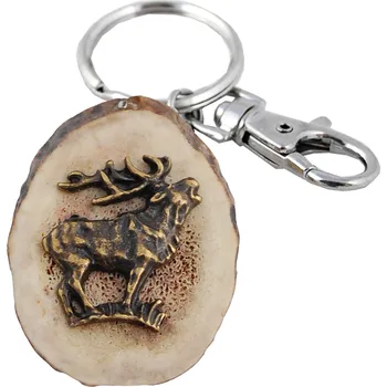 Módní doplněk Zubíček Postava jelena (parohová klíčenka)