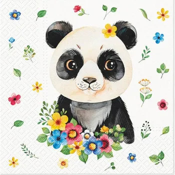 Papírový ubrousek Ubrousky PAW Dekor L (20ks) Flower Panda