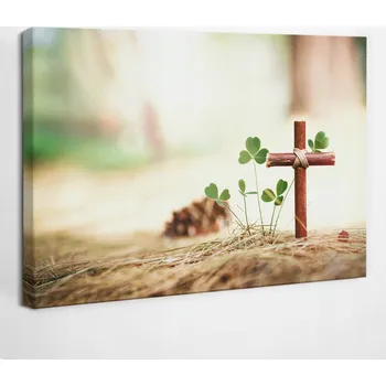 Obraz Obraz na plátně Dárek Do Kuchyně Obývacího Pokoje Dřevěný křížek 30x20 cm