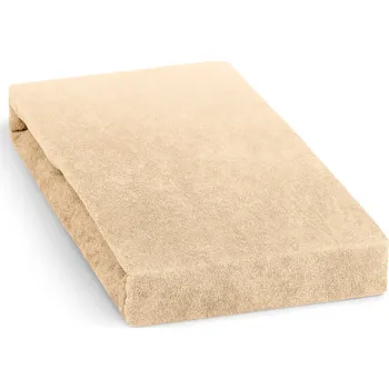 Prostěradlo Froté prostěradlo 200x200cm, světle béžové