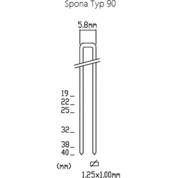 Spona do sešívačky INAIRCOM spona Typ 90/35 - 5000 ks