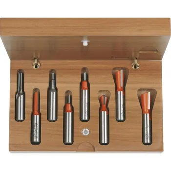 Příslušenství k frézce CMT Sada fréz ozub-drážka - 8 ks S=6,35 HW