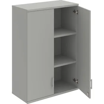 Policová skříň SZ 3 80 01 H – Skříň policová dvéřová 115,2 × 80 cm - Šedá , Šedá , USH – hranatá