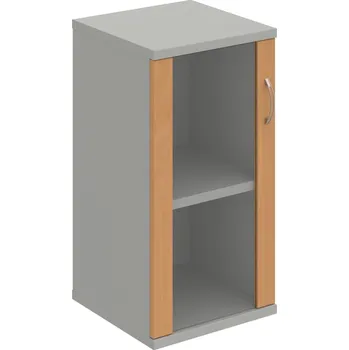 Policová skříň S 2 40 02 L – Skříň policová dvéřová 76,8 × 40 cm - Buk , Šedá , USN – Hobis